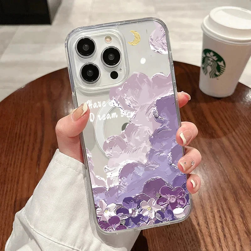 Sunset Pattern Fashion Phone Case For iPhone 17 Pro 16 15 14 Pro Max 13 12 11 Pro 7 8 Plus XS For Magsafe ShockProof TPU Funda