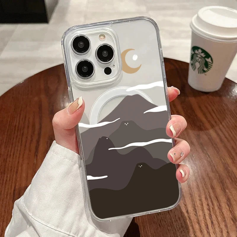 Sunset Pattern Fashion Phone Case For iPhone 17 Pro 16 15 14 Pro Max 13 12 11 Pro 7 8 Plus XS For Magsafe ShockProof TPU Funda