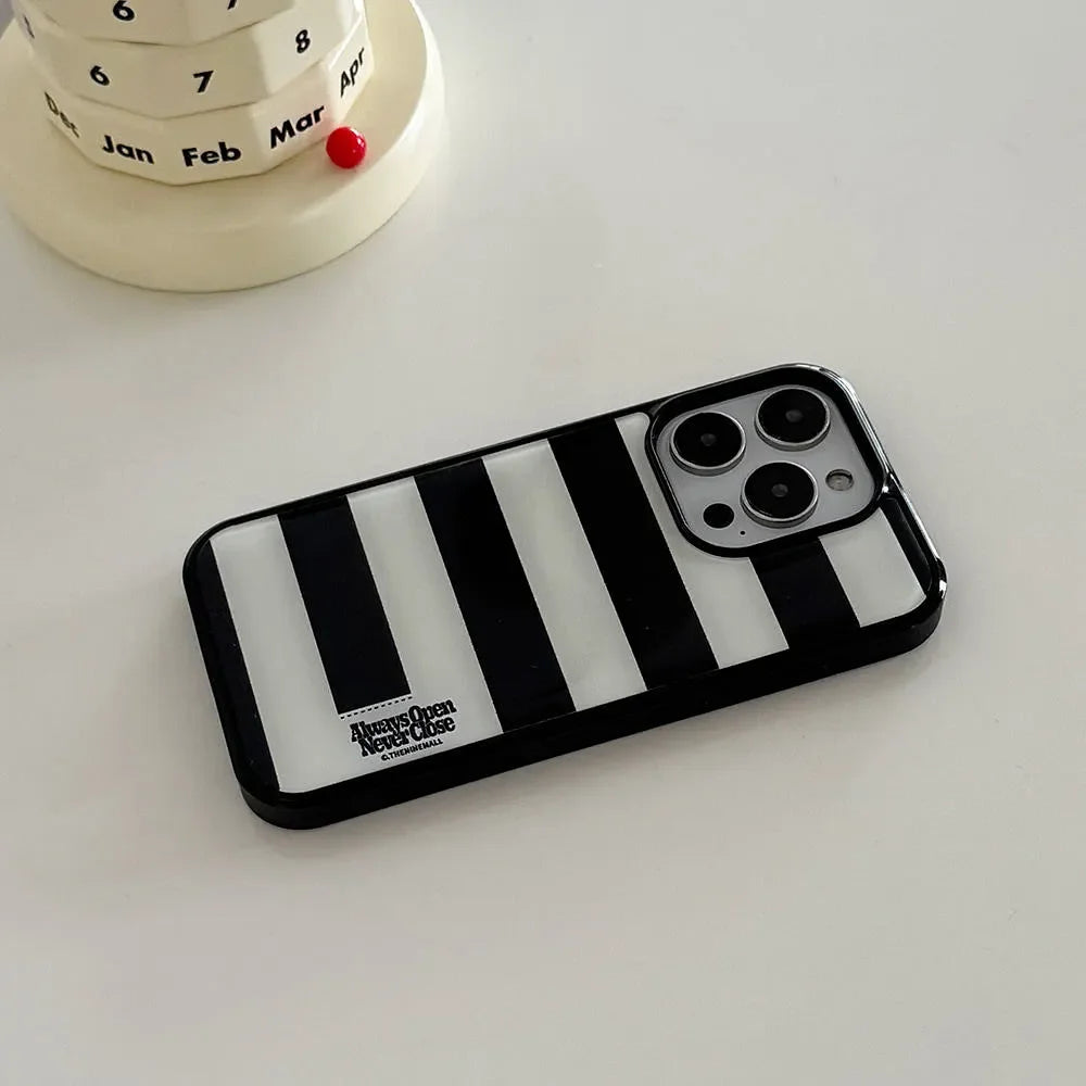 Korean Ins Summer Full Screen Colorful Stripes Drop Glue Phone Case For Samsung Galaxy S23 FE S24 PLUS S25 ULTRA S26 EDGE Cover