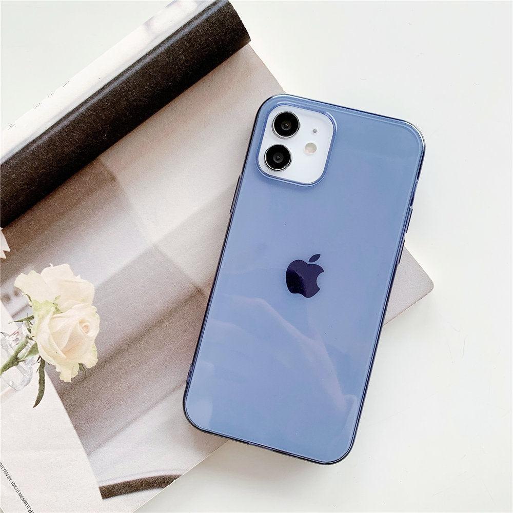 Shockproof Bumper Cover Anti-Scratch Protective Slim Thin Phone Case for iPhone Candy Color Transparent Silicone Phone Case For iPhone 14 12 13 Mini 14 Pro Max Clear Soft Cover