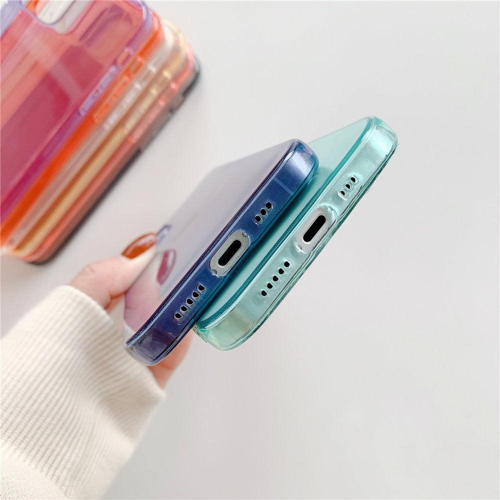 Shockproof Bumper Cover Anti-Scratch Protective Slim Thin Phone Case for iPhone Candy Color Transparent Silicone Phone Case For iPhone 14 12 13 Mini 14 Pro Max Clear Soft Cover