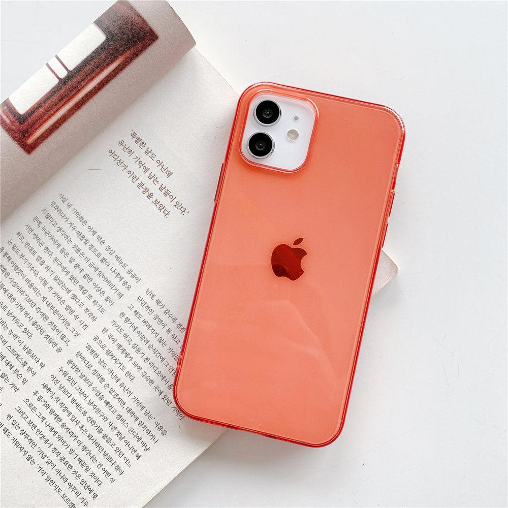 Shockproof Bumper Cover Anti-Scratch Protective Slim Thin Phone Case for iPhone Candy Color Transparent Silicone Phone Case For iPhone 14 12 13 Mini 14 Pro Max Clear Soft Cover